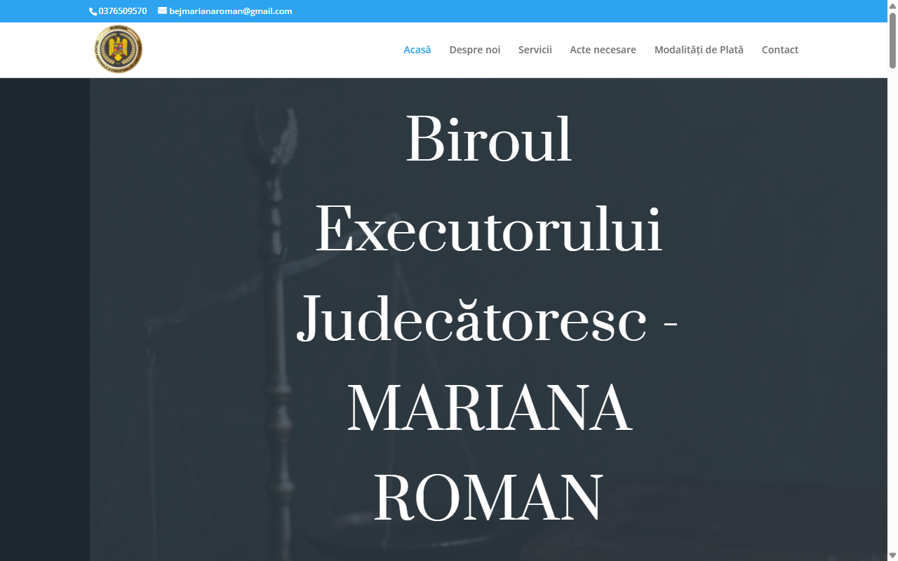 Roman Mariana - Business Website preview